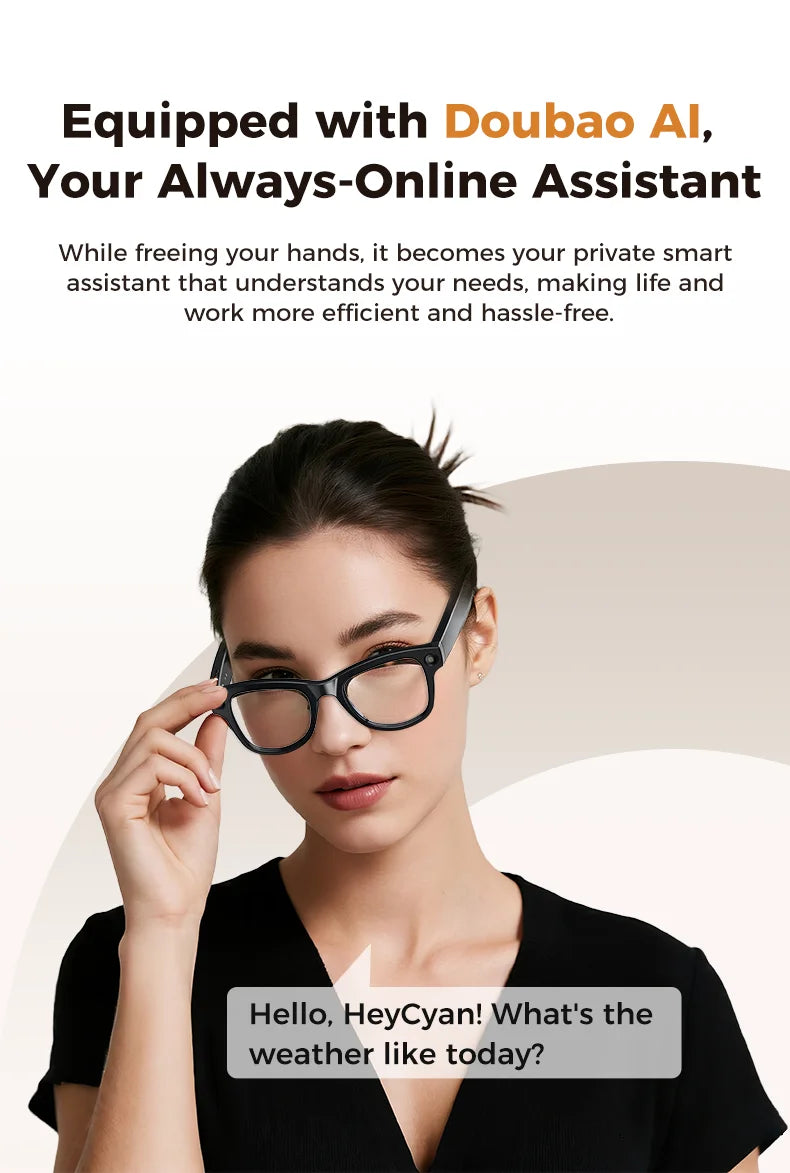 2026 Ultra AI Smart Glasses 1200P Camera ChatGPT Voice Assistant 32GB Storage Real-time Translation Bluetooth Music Sunglasses