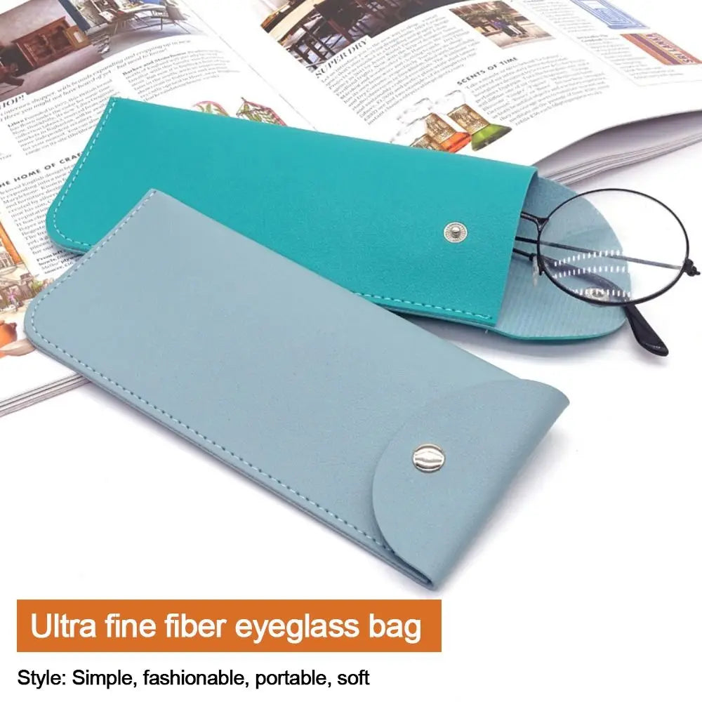 1Pc PU Leather Glasses Bag Protective Cover Sunglasses Case Reading Eyeglasses Eyewear Protecter Case With Metal Buckle Portable