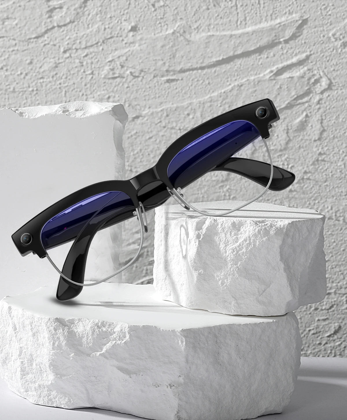 4K HD Color Changing AI Smart Glasses 800W Pixel Camera Bluetooth Call Voice Assistant Control Smart Sports Glasses 2026 Hot