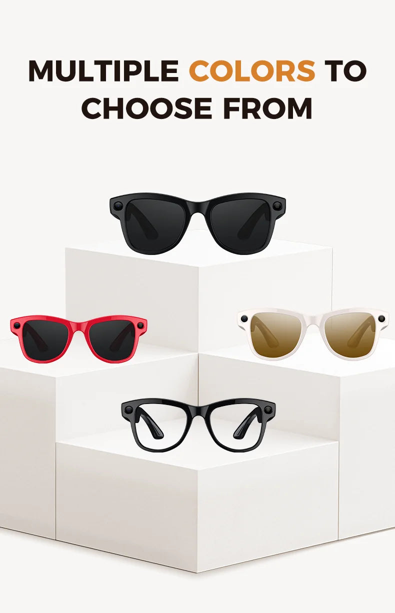 2026 Ultra AI Smart Glasses 1200P Camera ChatGPT Voice Assistant 32GB Storage Real-time Translation Bluetooth Music Sunglasses