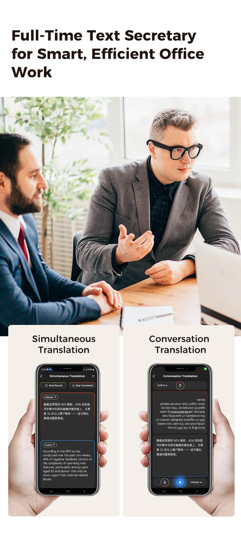 2026 Ultra AI Smart Glasses 1200P Camera ChatGPT Voice Assistant 32GB Storage Real-time Translation Bluetooth Music Sunglasses