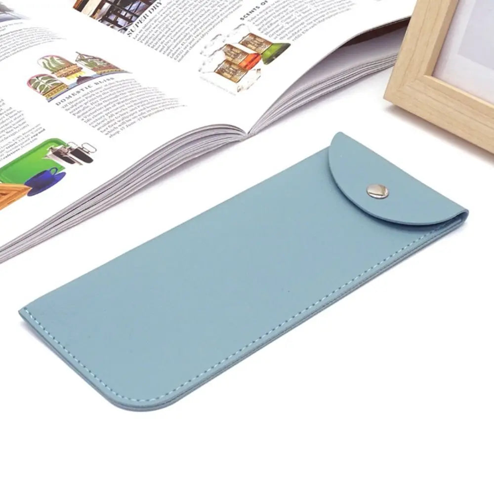 1Pc PU Leather Glasses Bag Protective Cover Sunglasses Case Reading Eyeglasses Eyewear Protecter Case With Metal Buckle Portable