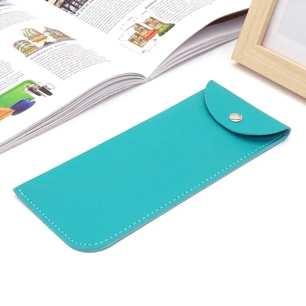 1Pc PU Leather Glasses Bag Protective Cover Sunglasses Case Reading Eyeglasses Eyewear Protecter Case With Metal Buckle Portable