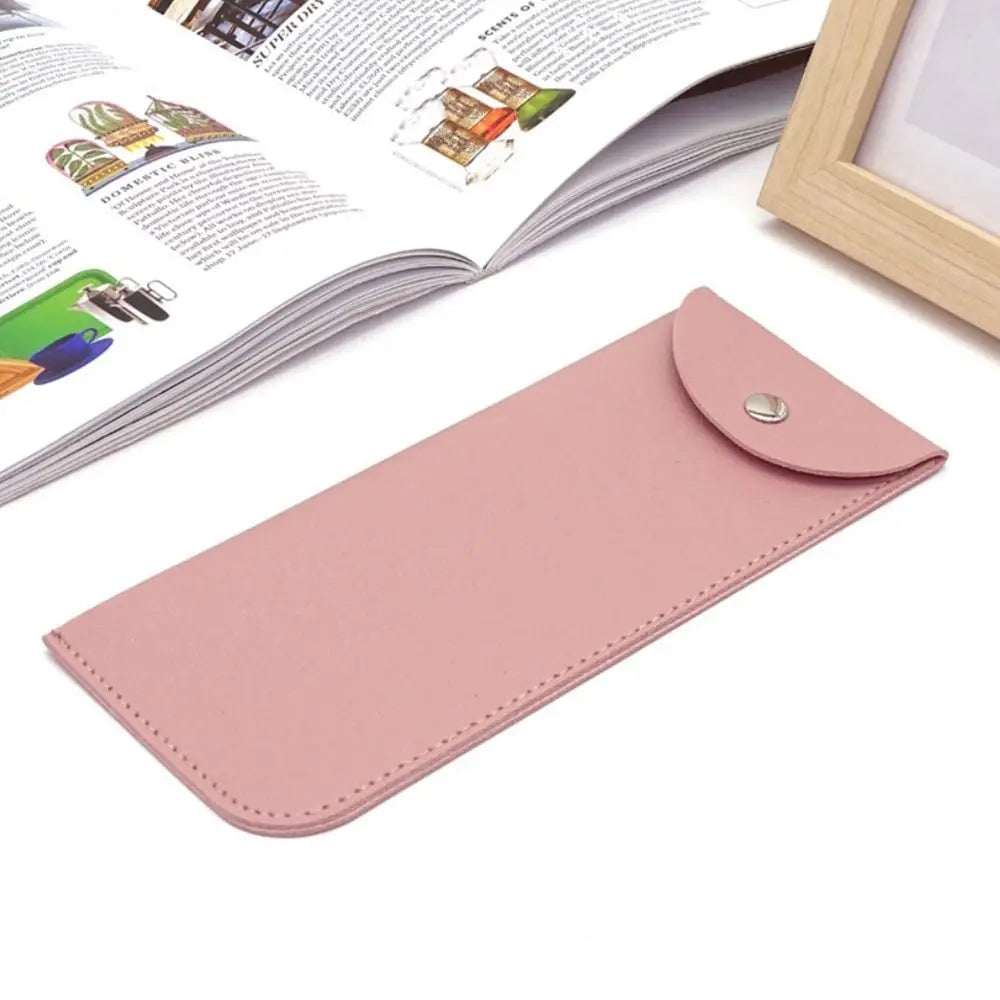 1Pc PU Leather Glasses Bag Protective Cover Sunglasses Case Reading Eyeglasses Eyewear Protecter Case With Metal Buckle Portable
