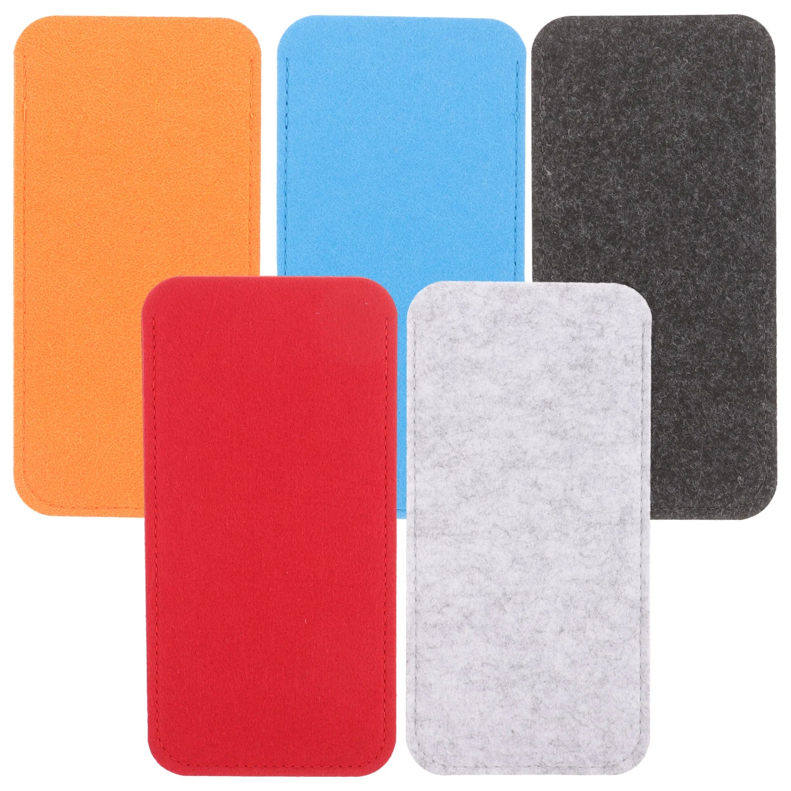 5 Pcs Glasses Bags Soft Felt  Eyeglass Cases Sunglasses Holder Glasses Pouch Sunglasses Storage Bag Reading Glasses Case