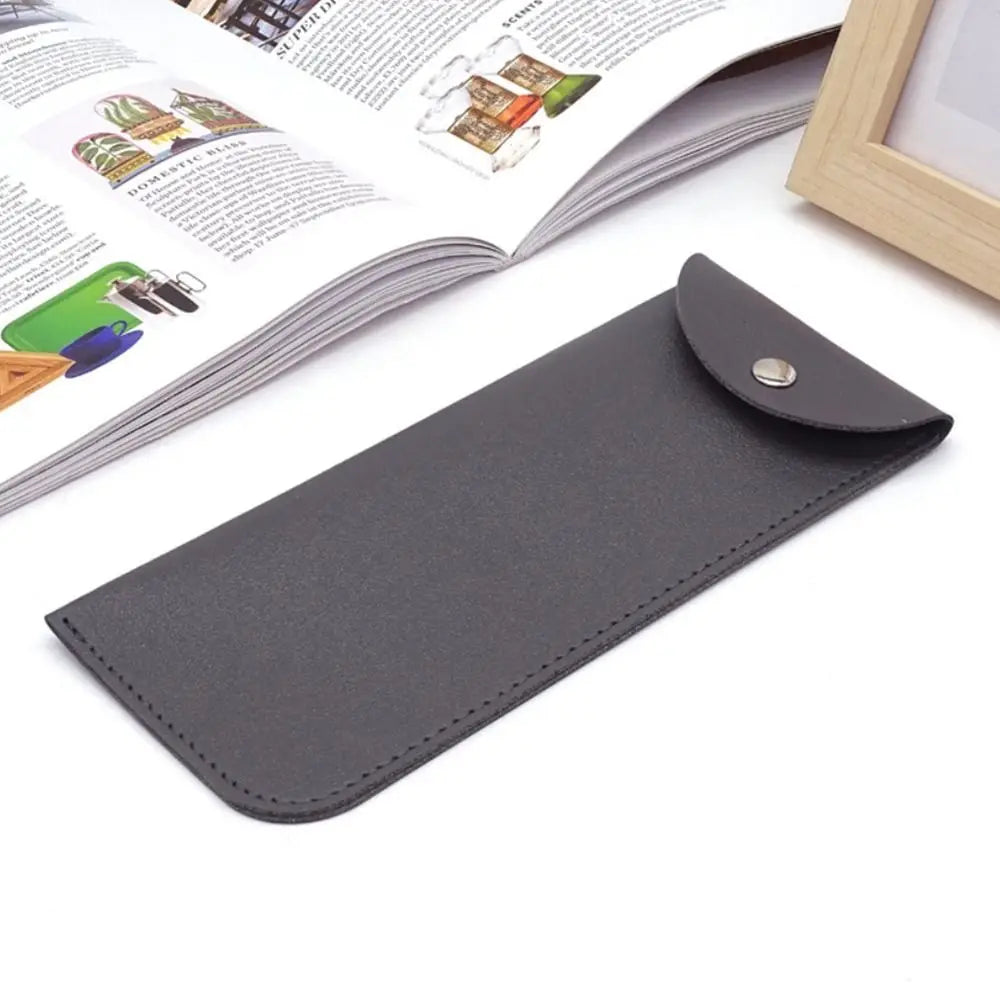 1Pc PU Leather Glasses Bag Protective Cover Sunglasses Case Reading Eyeglasses Eyewear Protecter Case With Metal Buckle Portable