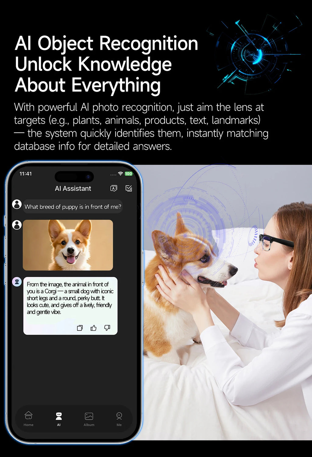 4K HD Color Changing AI Smart Glasses 800W Pixel Camera Bluetooth Call Voice Assistant Control Smart Sports Glasses 2026 Hot