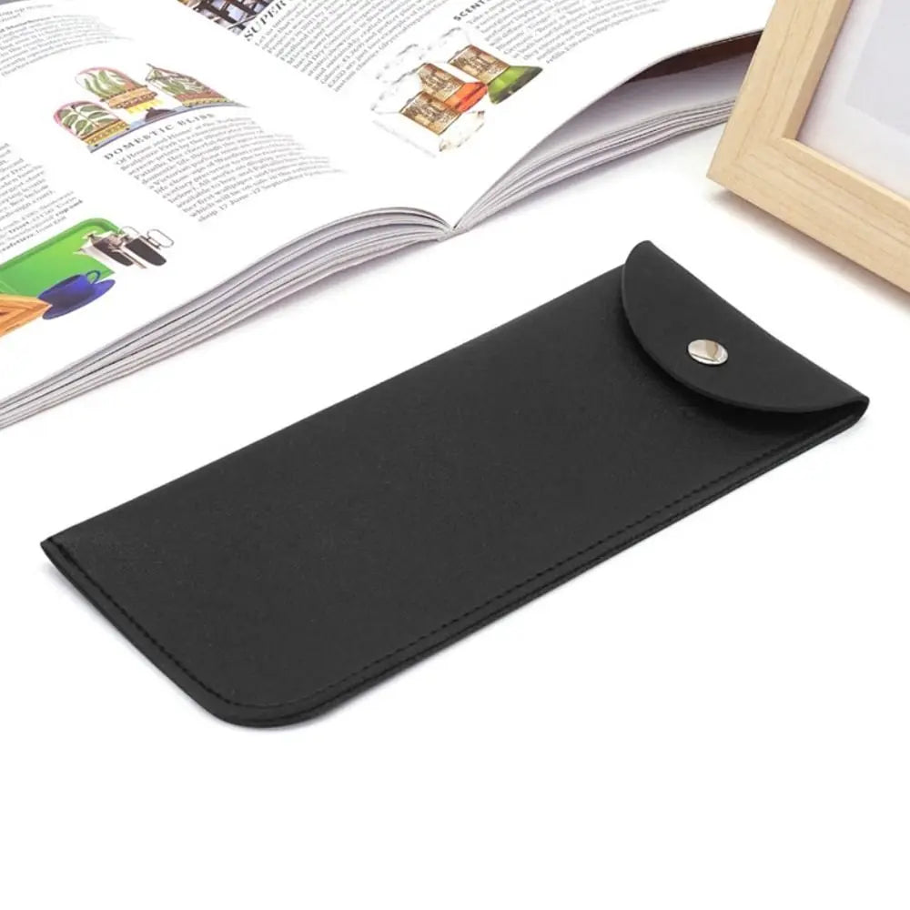 1Pc PU Leather Glasses Bag Protective Cover Sunglasses Case Reading Eyeglasses Eyewear Protecter Case With Metal Buckle Portable