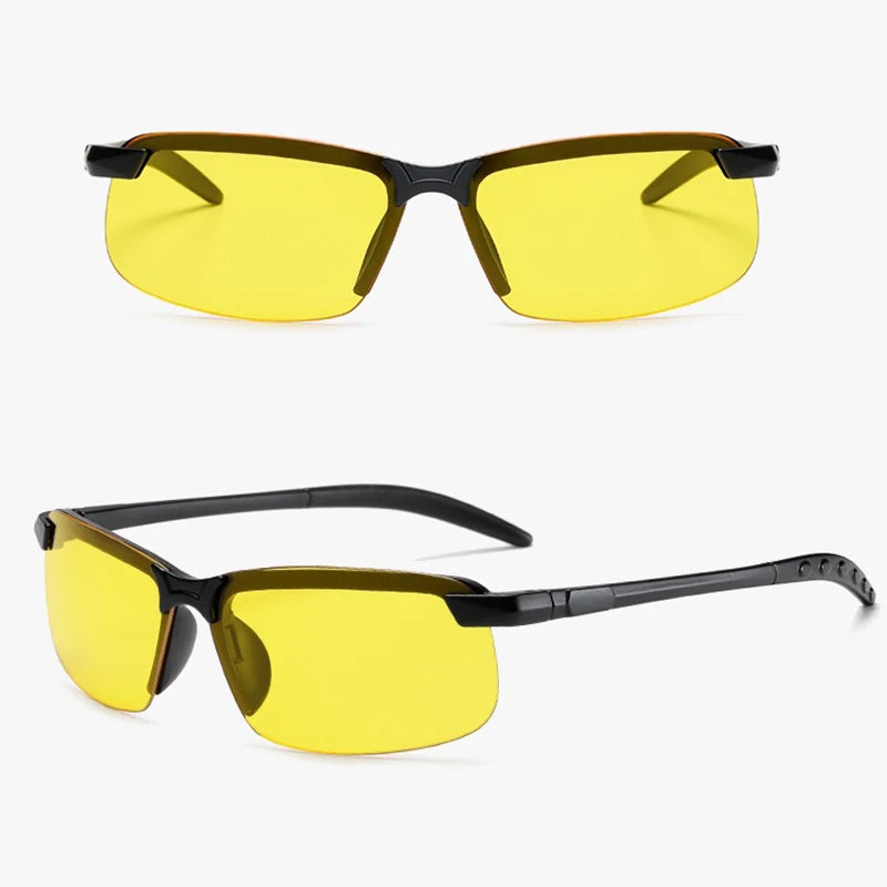 Night Vision Glasses for Men Anti-Glare Driving Glasses UV Protection HD Polarized Lenses Reduce Headlight Glare Comfort Fit